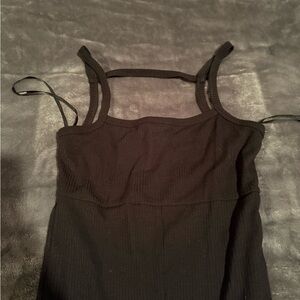 Forever 21 Black Ribbed Jumpsuit